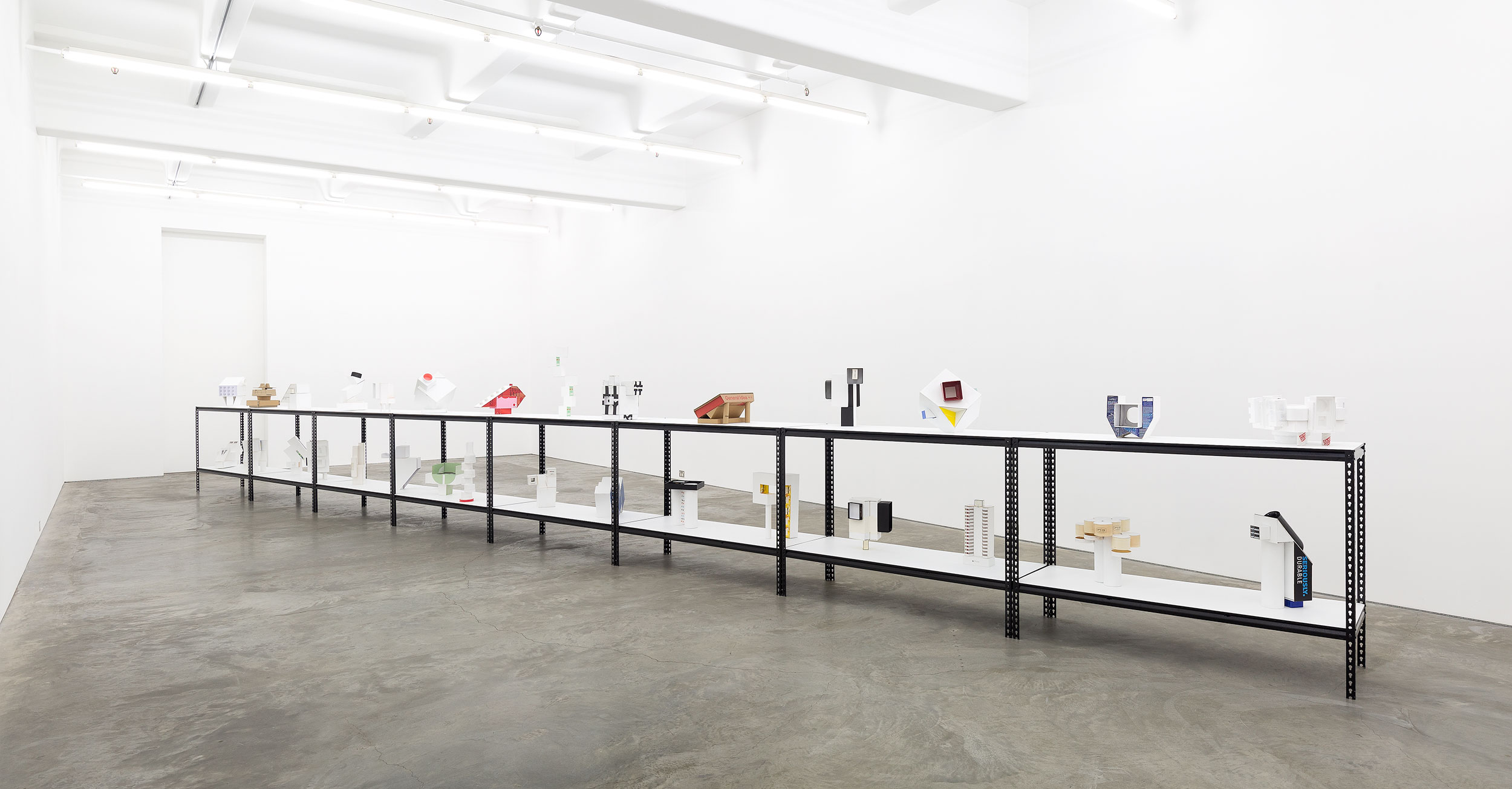 Installation view of Rose Nolan, <em>Working Models</em>, 2023, Anna Schwartz Gallery, Melbourne. Photo: Christian Capurro. Courtesy of the artist and Anna Schwartz Gallery.