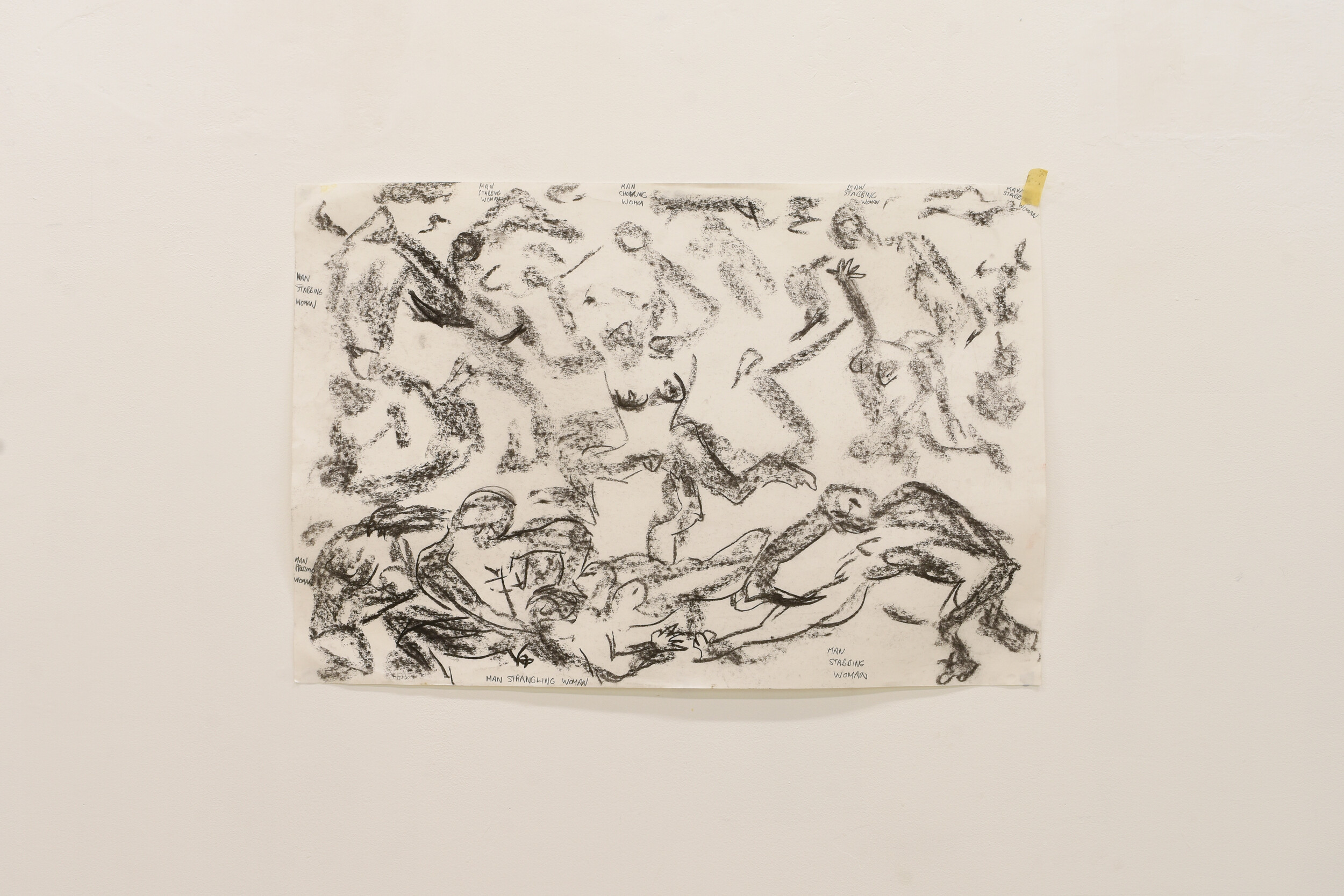 Rosebud group, <em>Untitled (after Andre Masson’s Massacre)</em>, 1988, pencil on paper. Photograph: Nina Rose Prendergast.