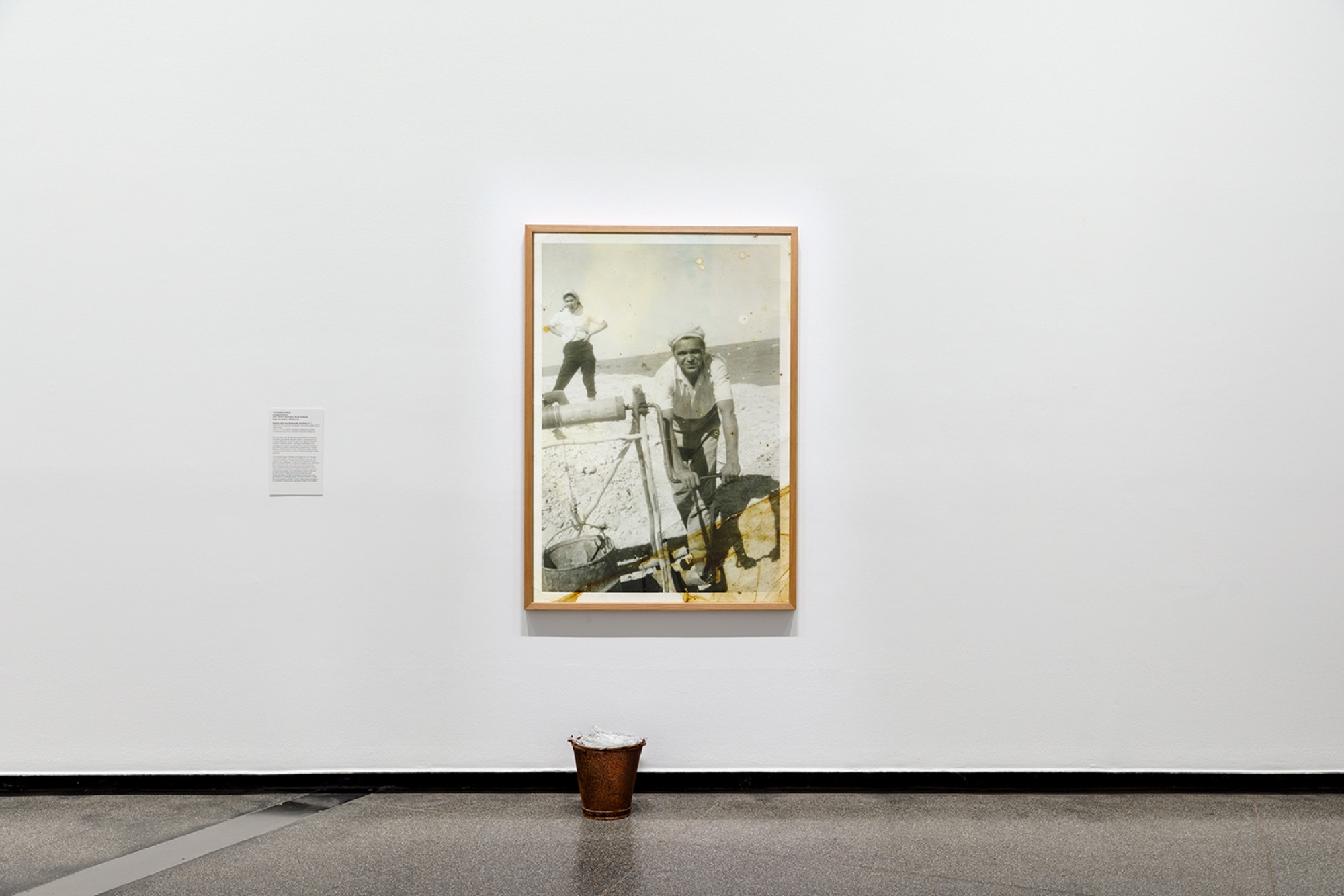 Yhonnie Scarce, <em>Working class man (Andamooka opal fields)</em>, installation view, 2017. Australian Centre for Contemporary Art, Melbourne. Courtesy the artist and THIS IS NO FANTASY, Melbourne. Photo: Andrew Curtis