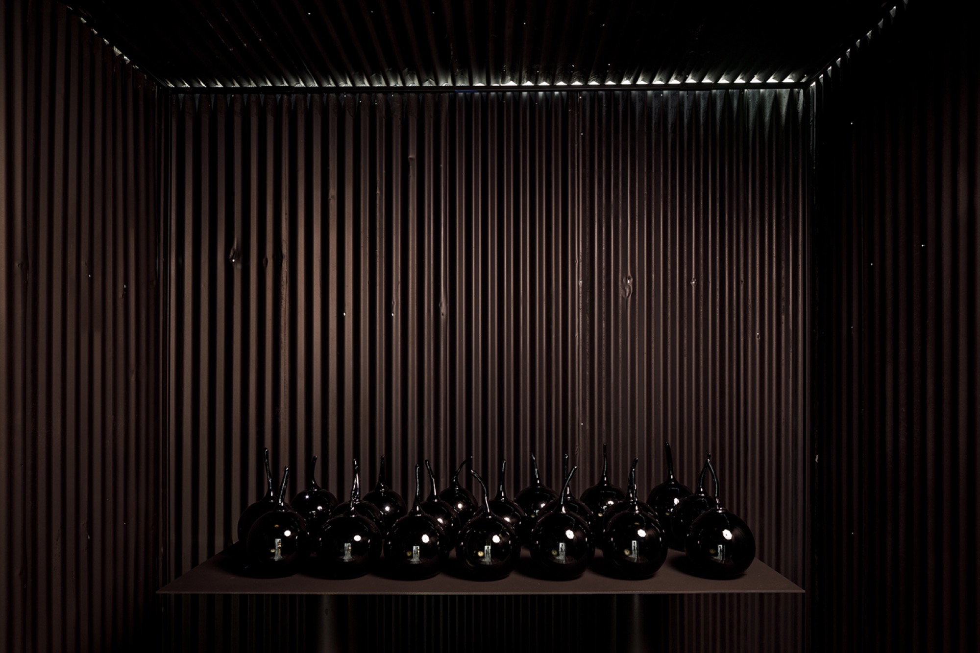 Yhonnie Scarce, <em>Missile Park</em>, 2021, installation view. Australian Centre for Contemporary Art, Melbourne. Courtesy the artist and THIS IS NO FANTASY, Melbourne. Photo: Andrew Curtis.