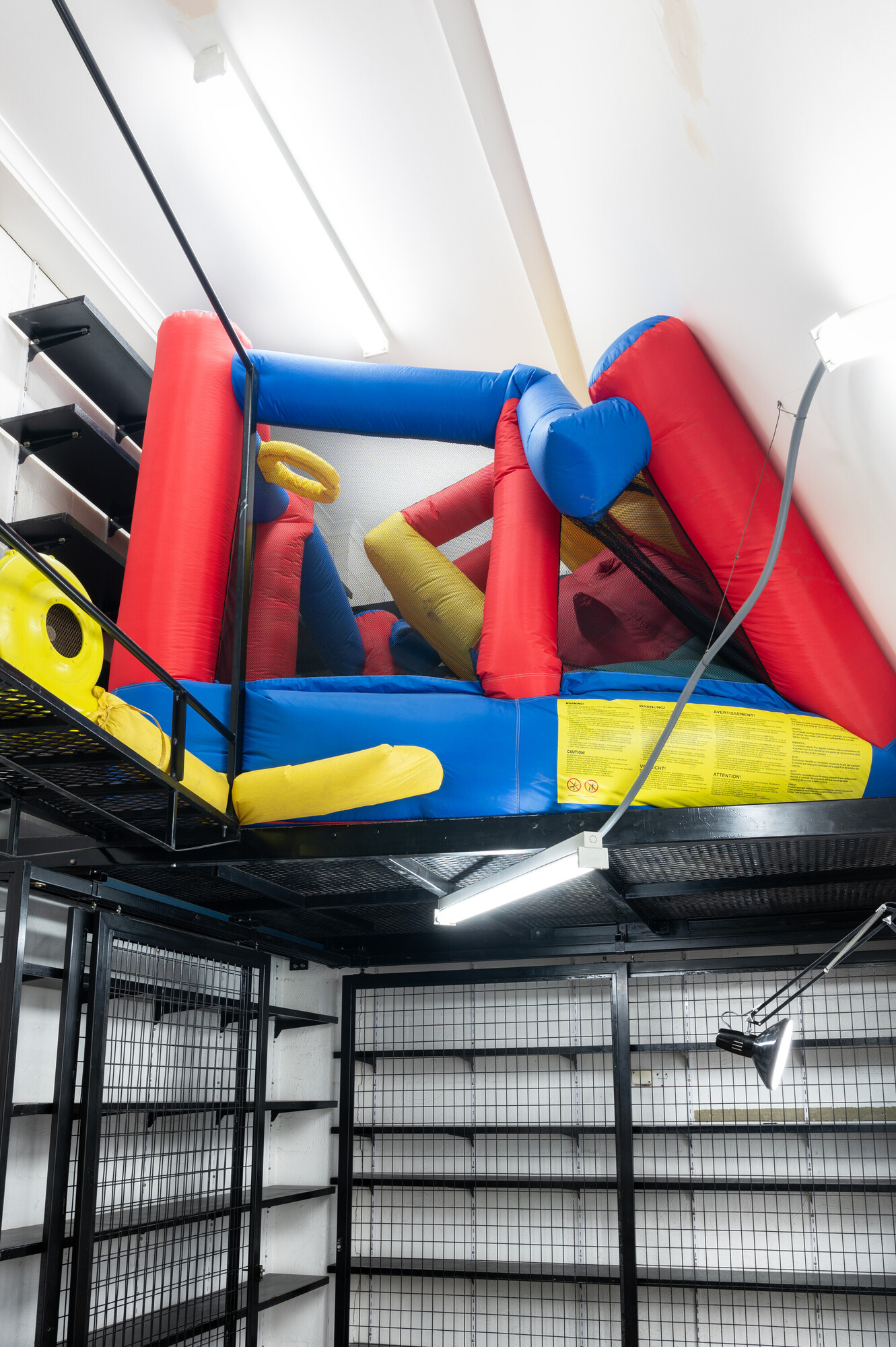 <p>Lilly Skipper, <em>Swell</em>, 2024, inflatable jumping castle, dimensions variable. Exhibited at Cache, 12-13 May 2024. Photograph: Tommaso Nervegna-Reed. Image courtesy of the artist and Cache.</p>